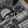 Inspiration from @helle_tcr /VOLKSWAGEN GOLF R Handmade Artwork and Coloring Pages (Option Puzzle)