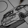 Inspiration from @the.white.giuly /ALFA ROMEO Giulietta Handmade Artwork and Coloring Pages (Option Puzzle)