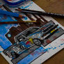 Inspiration from @mkonecaddywrc /VOLKSWAGEN CADDY mk1 Handmade Artwork and Coloring Pages (Option Puzzle)