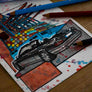 Inspiration from @w124cabriolet /Mercedes-Benz W124 Cabriolet Handmade Artwork and Coloring Pages (Option Puzzle)
