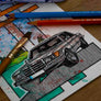 Inspiration from @el_gordito_73 /Mercedes-Benz W116 Handmade Artwork and Coloring Pages (Option Puzzle)