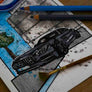 Inspiration from @thosti636 /Mercedes-Benz AMG GT C Handmade Artwork and Coloring Pages (Option Puzzle)