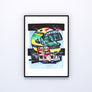 Ayrton Senna F1-Unframed (Original Drawing)