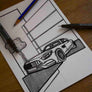 Inspiration from @thosti636 /Mercedes-Benz AMG GT C Handmade Artwork and Coloring Pages (Option Puzzle)