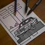Inspiration from @el_gordito_73 /Mercedes-Benz W116 Handmade Artwork and Coloring Pages (Option Puzzle)