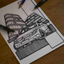 Inspiration from @csmaroti98 /Mercedes-Benz CLS Handmade Artwork and Coloring Pages (Option Puzzle)