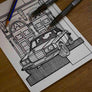 Inspiration from @vergiss_meinnicht and @mbclassic_fan /Mercedes-Benz W123 Handmade Artwork and Coloring Pages (Option Puzzle)