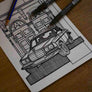 Inspiration from @vergiss_meinnicht and @mbclassic_fan /Mercedes-Benz W123 Handmade Artwork and Coloring Pages (Option Puzzle)