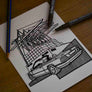 Inspiration from @w124cabriolet /Mercedes-Benz W124 Cabriolet Handmade Artwork and Coloring Pages (Option Puzzle)