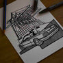 Inspiration from @w124cabriolet /Mercedes-Benz W124 Cabriolet Handmade Artwork and Coloring Pages (Option Puzzle)