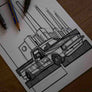 Inspiration from @mkonecaddywrc /VOLKSWAGEN CADDY mk1 Handmade Artwork and Coloring Pages (Option Puzzle)
