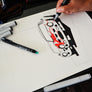 250 GTO Dirty Race Art-Unframed (Original Drawing)