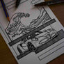 Inspiration from @americanbru /ALFA ROMEO 4C Handmade Artwork and Coloring Pages (Option Puzzle)