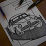 Inspiration from @alfagsv10106 /ALFA ROMEO GSV Handmade Artwork and Coloring Pages (Option Puzzle)