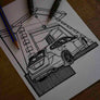 Inspiration from @1swederide /VOLVO V60 Handmade Artwork and Coloring Pages (Option Puzzle)