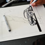 300SL Dirty Rally Art-Unframed (Original Drawing)