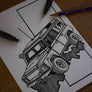Inspiration from @polarlandy /Land Rover Defender Handmade Artwork and Coloring Pages (Option Puzzle)