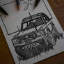 Inspiration from @theaussiedjango /RANGE ROVER Handmade Artwork and Coloring Pages (Option Puzzle)