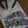 Inspiration from @matt_ske /Land Rover Discovery Handmade Artwork and Coloring Pages (Option Puzzle)