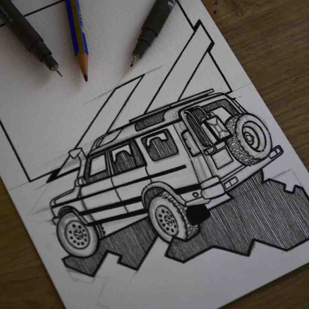 Inspiration from @matt_ske /Land Rover Discovery Handmade Artwork