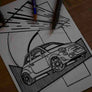 Inspiration from @abarthnl /ABARTH 500 Handmade Artwork and Coloring Pages (Option Puzzle)