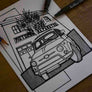 Inspiration from @whitefiat500l /FIAT 500 Handmade Artwork and Coloring Pages (Option Puzzle)
