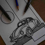 Inspiration from @vw_beetle_1973 /VOLKSWAGEN BEETLE Handmade Artwork and Coloring Pages (Option Puzzle)