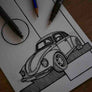 Inspiration from @vw_beetle_1973 /VOLKSWAGEN BEETLE Handmade Artwork and Coloring Pages (Option Puzzle)