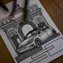 Inspiration from @helle_tcr /VOLKSWAGEN GOLF R Handmade Artwork and Coloring Pages (Option Puzzle)