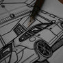 Inspiration from @1swederide /VOLVO V60 Handmade Artwork and Coloring Pages (Option Puzzle)