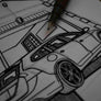 Inspiration from @1swederide /VOLVO V60 Handmade Artwork and Coloring Pages (Option Puzzle)
