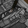 Inspiration from @vergiss_meinnicht and @mbclassic_fan /Mercedes-Benz W123 Handmade Artwork and Coloring Pages (Option Puzzle)