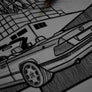 Inspiration from @w124cabriolet /Mercedes-Benz W124 Cabriolet Handmade Artwork and Coloring Pages (Option Puzzle)