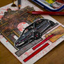 Inspiration from @helle_tcr /VOLKSWAGEN GOLF R Handmade Artwork and Coloring Pages (Option Puzzle)