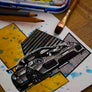 Inspiration from @mouns1104 /PORSCHE GT2 RS Handmade Artwork and Coloring Pages (Option Puzzle)