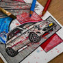 Inspiration from @abarthnl /ABARTH 500 Handmade Artwork and Coloring Pages (Option Puzzle)