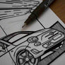 Inspiration from @abarthnl /ABARTH 500 Handmade Artwork and Coloring Pages (Option Puzzle)