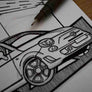 Inspiration from @abarthnl /ABARTH 500 Handmade Artwork and Coloring Pages (Option Puzzle)