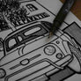 Inspiration from @whitefiat500l /FIAT 500 Handmade Artwork and Coloring Pages (Option Puzzle)