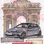 Inspiration from @helle_tcr /VOLKSWAGEN GOLF R Handmade Artwork and Coloring Pages (Option Puzzle)