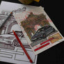 Inspiration from @helle_tcr /VOLKSWAGEN GOLF R Handmade Artwork and Coloring Pages (Option Puzzle)