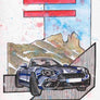 Inspiration from @bermuda.06 /ABARTH 124 SPIDER Handmade Artwork and Coloring Pages (Option Puzzle)