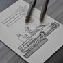 Inspiration from @retrosl 's R129 / Handmade Artwork and Coloring Pages (Option Puzzle)