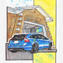 Inspiration from @1swederide /VOLVO V60 Handmade Artwork and Coloring Pages (Option Puzzle)
