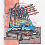 Inspiration from @w124cabriolet /Mercedes-Benz W124 Cabriolet Handmade Artwork and Coloring Pages (Option Puzzle)