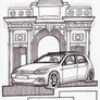 Inspiration from @helle_tcr /VOLKSWAGEN GOLF R Handmade Artwork and Coloring Pages (Option Puzzle)