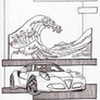 Inspiration from @americanbru /ALFA ROMEO 4C Handmade Artwork and Coloring Pages (Option Puzzle)