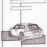 Inspiration from @cartolina.dal.giardino /VOLVO C30 Handmade Artwork and Coloring Pages (Option Puzzle)