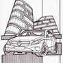 Inspiration from @csmaroti98 /Mercedes-Benz CLS Handmade Artwork and Coloring Pages (Option Puzzle)