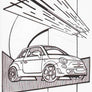 Inspiration from @abarthnl /ABARTH 500 Handmade Artwork and Coloring Pages (Option Puzzle)